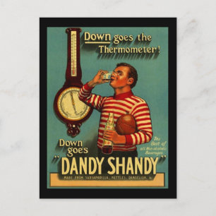 Carte Postale DANDY SHANDY Boisson et publicité Vintage Re~PC