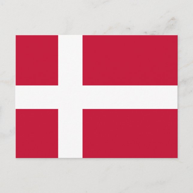 Carte Postale Danemark drapeau (Devant)