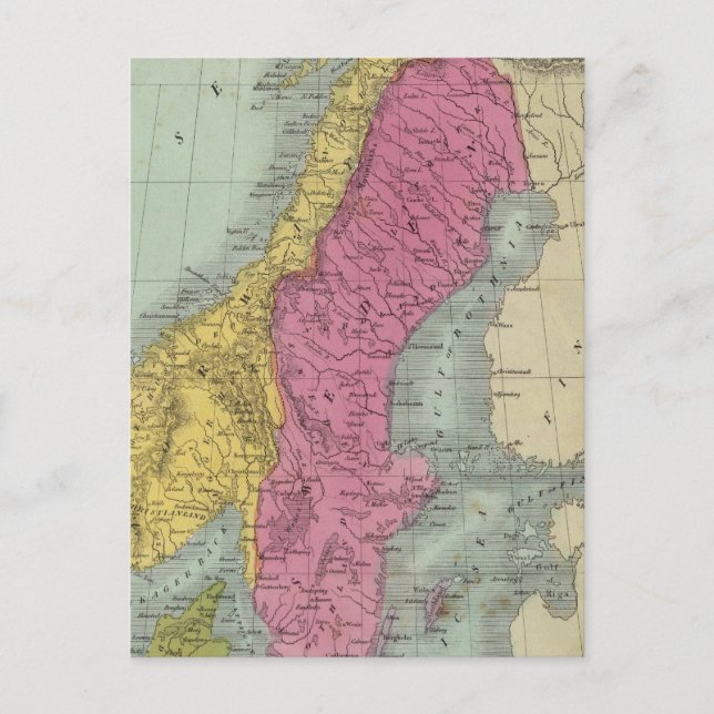 Carte Postale Danemark Suède et Norvège (Devant)