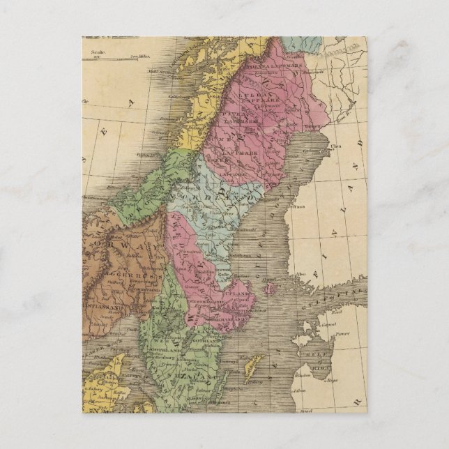 Carte Postale Danemark, Suède, Norvège (Devant)