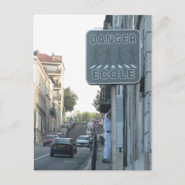 Carte Postale Danger ! (Devant)