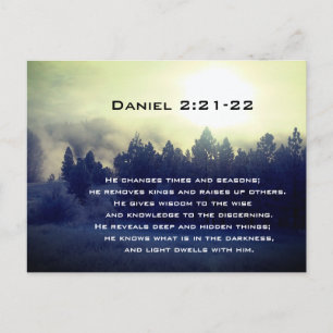 Carte Postale Daniel 2:21-22 Il change les temps et les saisons