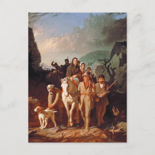 Carte Postale Daniel Boone escortant des colons
