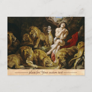 Carte Postale Daniel dans le Den du Lion Peter Paul Rubens peint