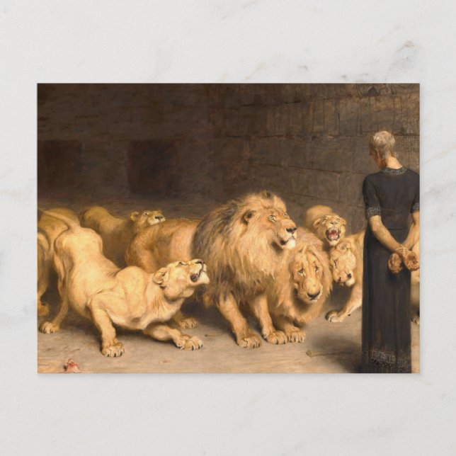 Carte Postale Daniel In The Lions Den 1872 Par Briton Riviere (Devant)