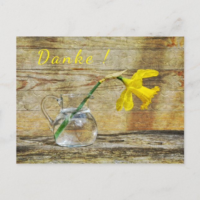 Carte Postale Danke mit einer Narzisse (Devant)