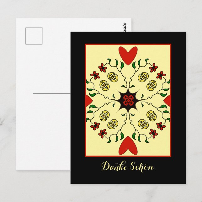 Carte postale Danke schön (Devant / Derrière)