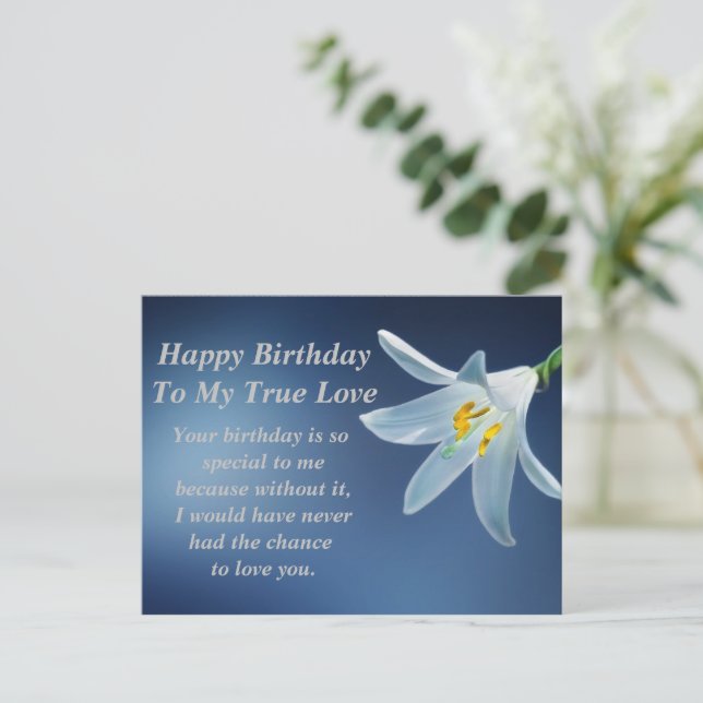 Carte postale d'anniversaire (Debout devant)