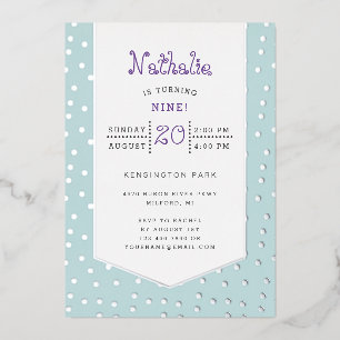 Carte postale d'anniversaire avec confettis dorés