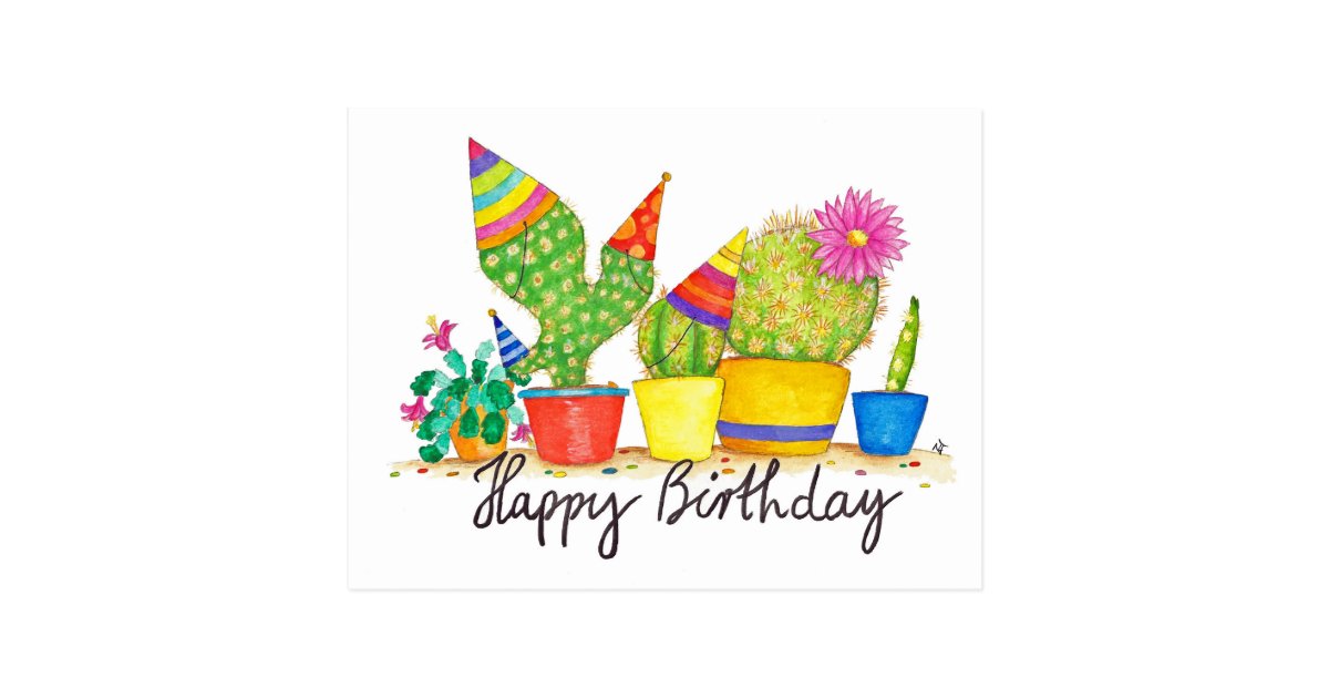 Carte Postale D Anniversaire De Cactus Par Nicole Zazzle Fr Carte Postale D Anniversaire De Cactus Par Nicole Zazzle Fr
