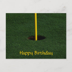 Carte postale d'anniversaire de golf