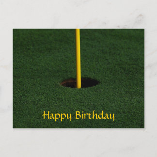 Carte postale d'anniversaire de golf