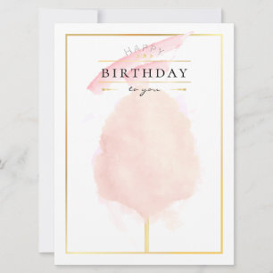 Carte postale d'anniversaire de l'aquarelle stylée