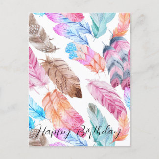 Carte postale d'anniversaire joyeuse et colorée av