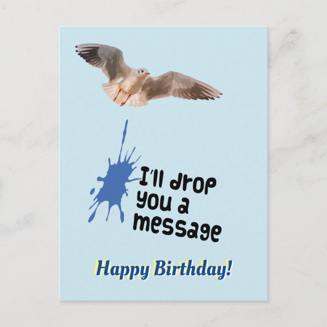 Carte postale d'anniversaire Joyeux Mouette Vous l (Devant)