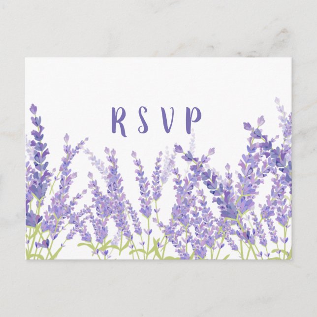 carte postale d'anniversaire lavande RSVP (Devant)