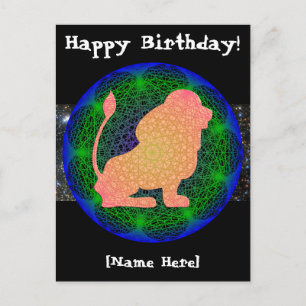 Carte postale d'anniversaire Leo