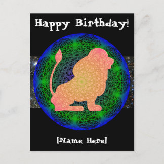 Carte postale d'anniversaire Leo