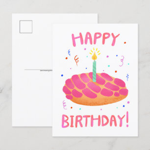 Carte postale d'anniversaire Pan Dulce Concha