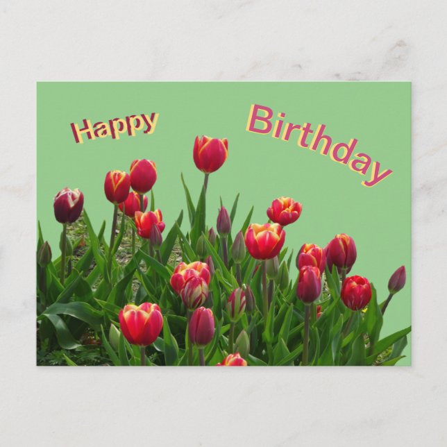Carte postale d'anniversaire personnalisée avec de (Devant)