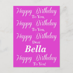 Carte postale d'anniversaire rose joyeux