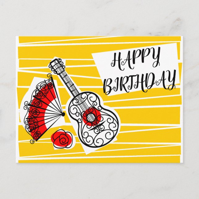 Carte postale d'anniversaire Souvenirs espagnols p (Devant)