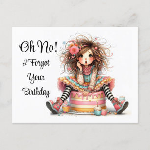 Carte postale d'anniversaire tardive