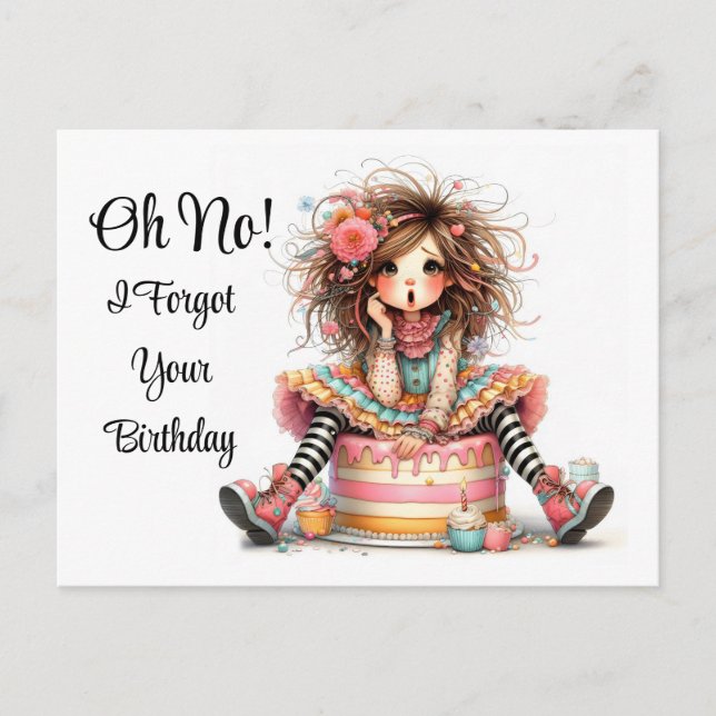 Carte postale d'anniversaire tardive (Devant)