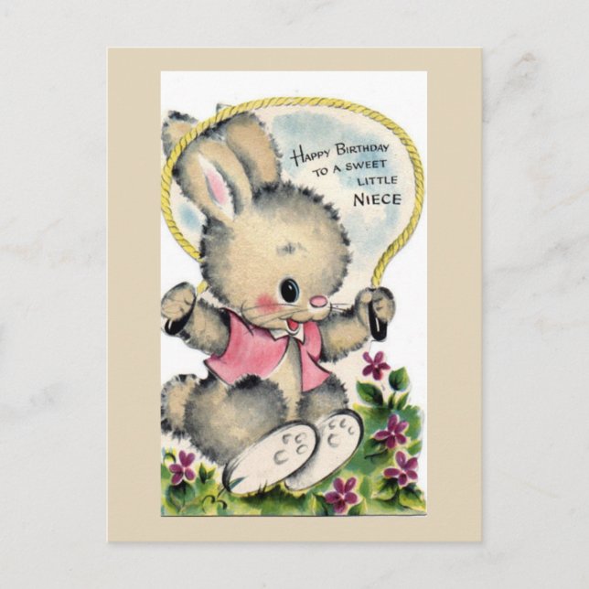 Carte postale d'anniversaire vintage (Devant)