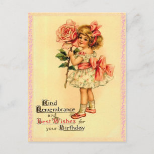 Carte postale d'anniversaire vintage