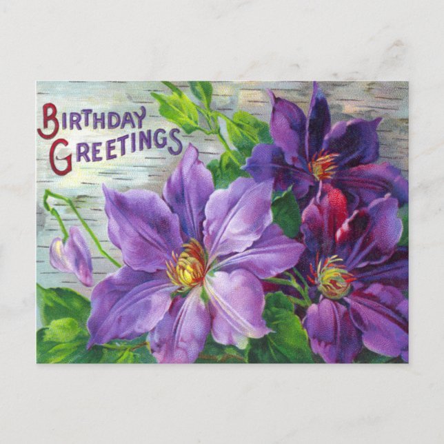 Carte postale d'anniversaire vintage (Devant)