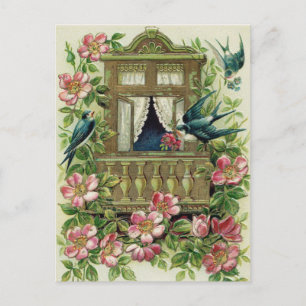 Carte postale d'anniversaire vintage