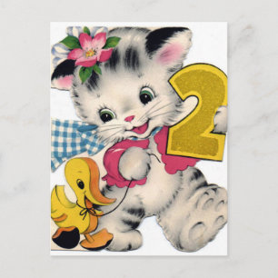 Carte postale d'anniversaire vintage