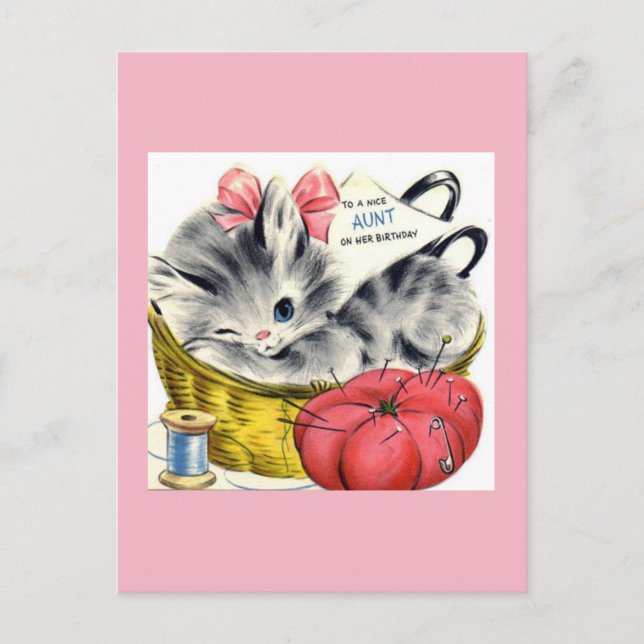 Carte postale d'anniversaire vintage (Devant)