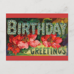 Carte postale d'anniversaire vintage