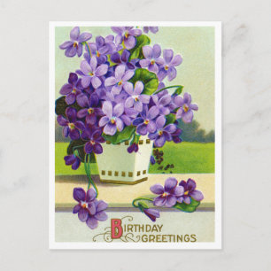 Carte postale d'anniversaire vintage