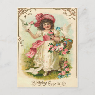 Anniversaire Vintage Cartes Postales Pas De Quantite Minimum Zazzle
