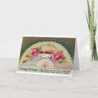 Carte postale d'anniversaire vintage de cygne envo
