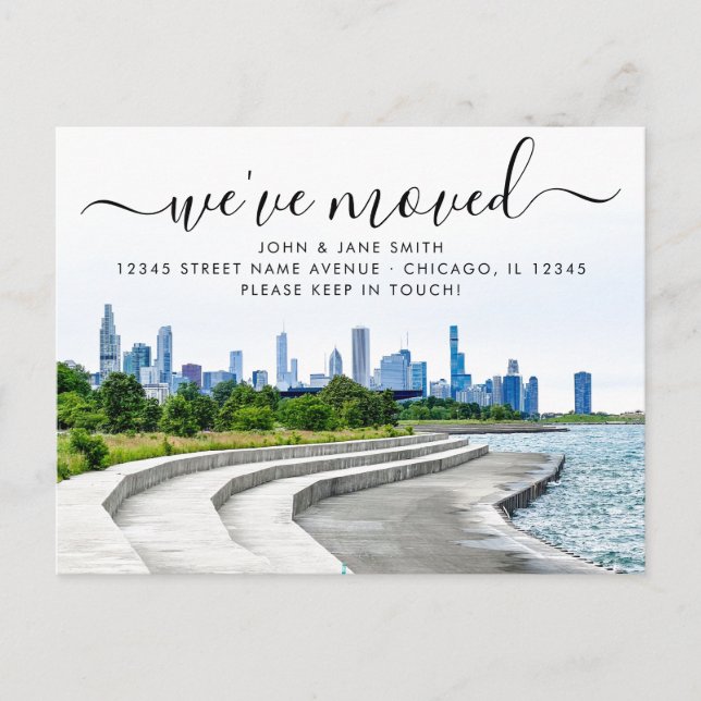 Carte postale d'annonce de déménagement à Bronzevi (Devant)