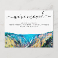 Carte postale d'annonce de déménagement à Yellowst
