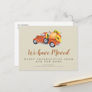 carte postale d'annonce de déménagement de camion 