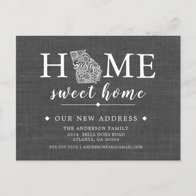 Carte postale d'annonce de déménagement de l'État  (Devant)