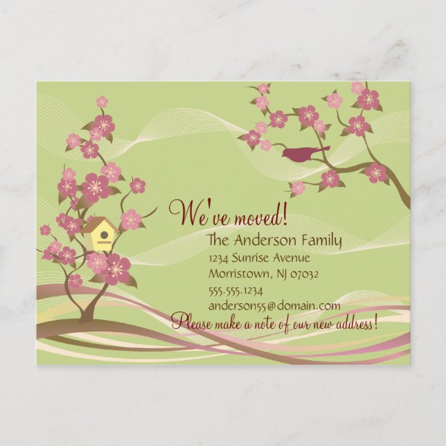 Carte postale d'annonce de déménagement de maison  (Devant)