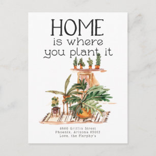 Carte postale d'annonce de déménagement   Plante e