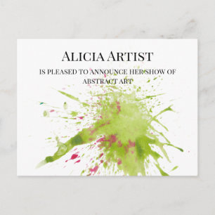 CARTE POSTALE D'ANNONCE DE GALERIE D'ARTISTE