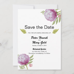 Carte postale d'annonce de mariage "Épargnez la da