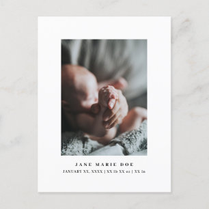 Carte postale d'annonce de naissance de bébé minim