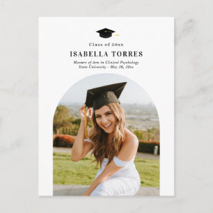 Carte postale d'annonce de remise de diplôme de Gl