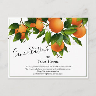 Carte postale d'annulation d'oranges