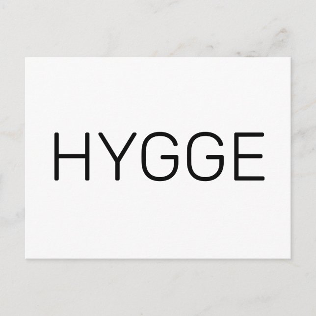Carte Postale Danois Hygge noir et blanc (Devant)